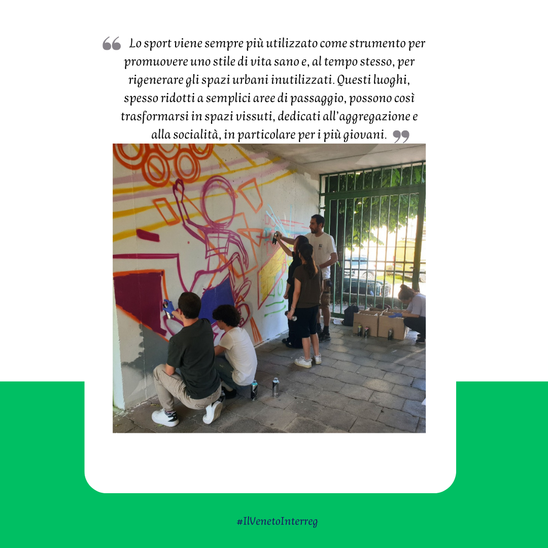 immagine di un gruppo di giovani che realizza un murales