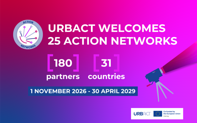 Locandina del programma URBACT con il numero delle reti approvateURBACT IV